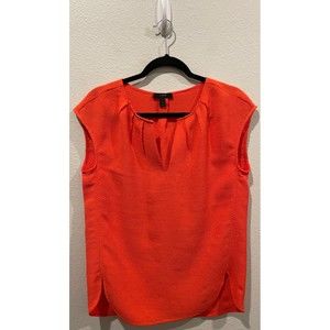 J.CREW Sleeveless Red Orange Blouse